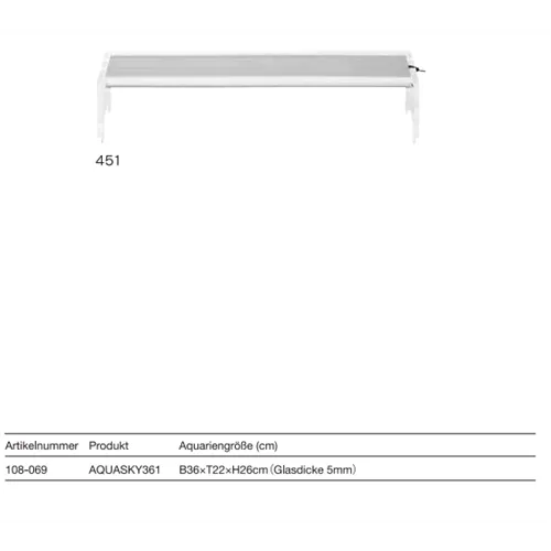 ADA AQUASKY 361 für 36 cm Aquarien